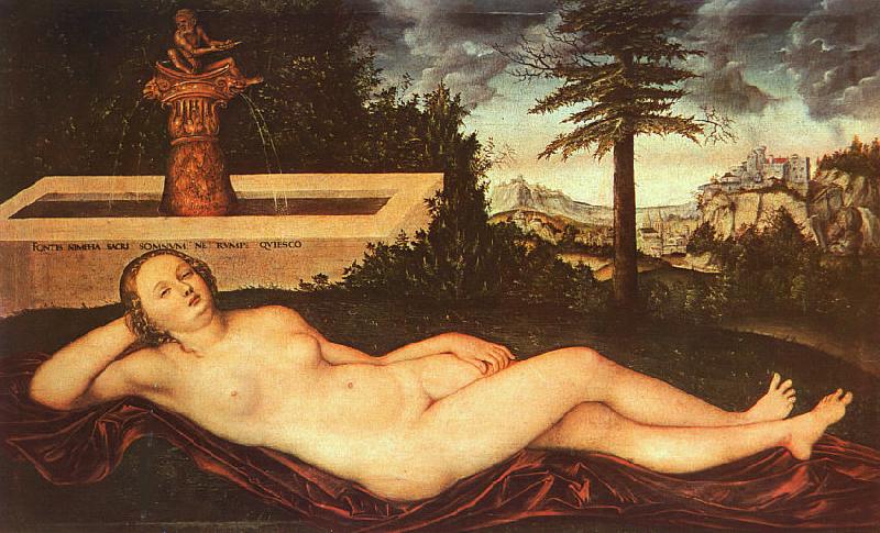 Lucas  Cranach Nymph of Spring Sweden oil painting art